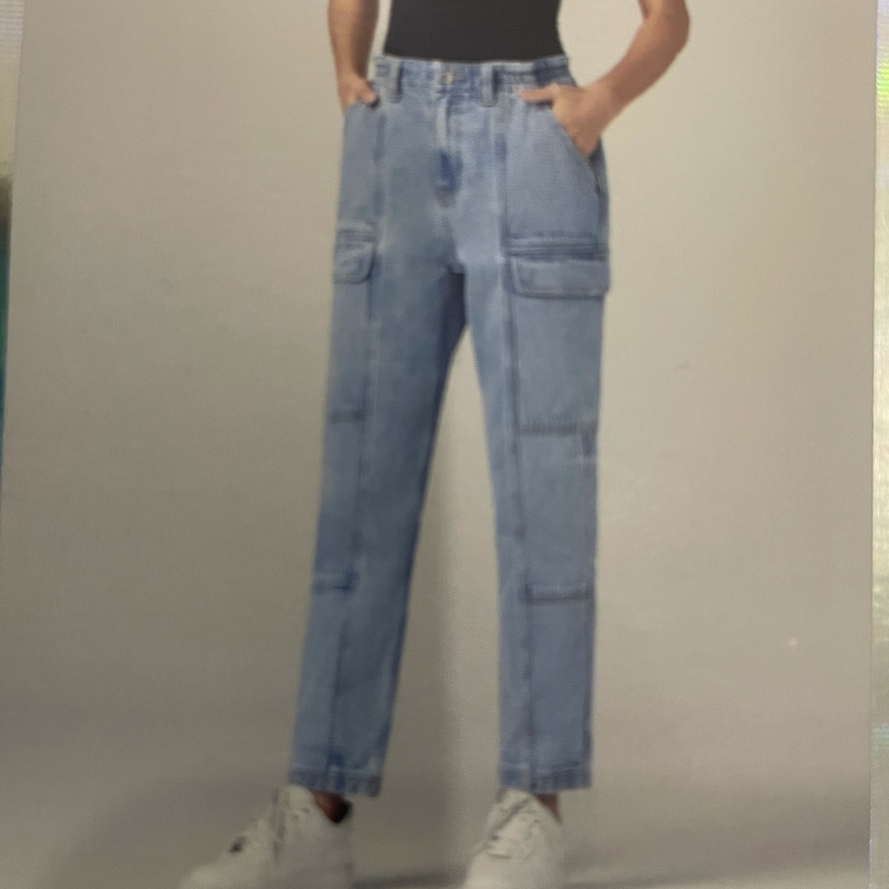 Super High Rise Cargo Straight Jeans Juniors